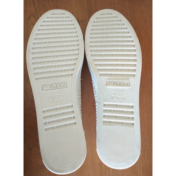 The Flexx Dockside Loafer Women's  Suede Platform Gray Print Shimmer EUC - 7.5M - Picture 7 of 9